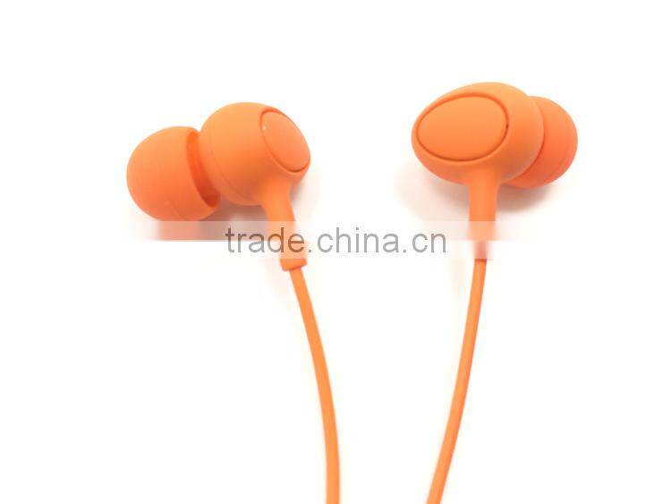 Wired Headphone with 3.5mm gold plated plug (Orange)