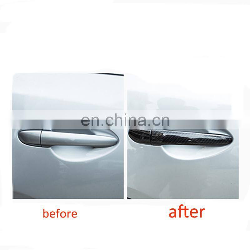 for Lada XRAY AvtoVAZ 2015 2016 2017 2018 2019 4 PCS Carbon Fiber Door Handle Cover Catch Trim Set Car Cap Styling Accessories