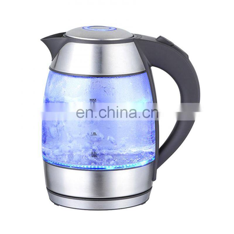 Antronic Water Kettle Electric Glass 1.7L 2200W Household Appliance Stainless Steel+plastic Free Spare Parts 2200 ATC-WK-1748 EU