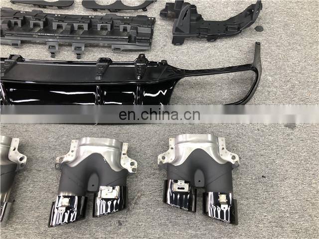 FOR BENZ C Class coupe change to C43 AMG DIFFUSER WITH EXHAUST PIPES