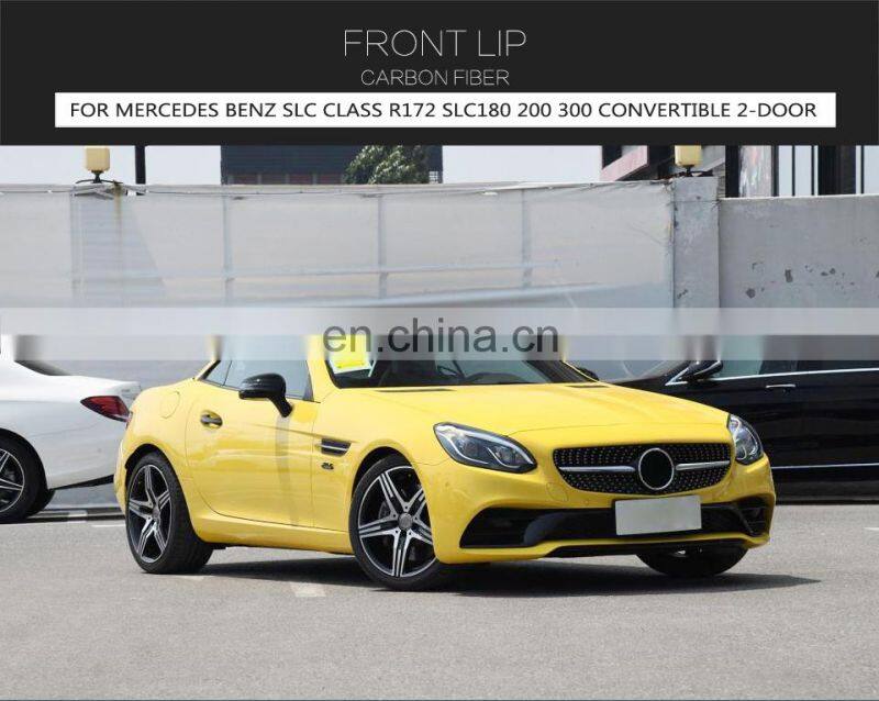 Carbon Fiber NEW SLC-Class R172 Front Splitter Lip for Mercedes Benz SLC200 SLC300 Base Convertible 2016-2019