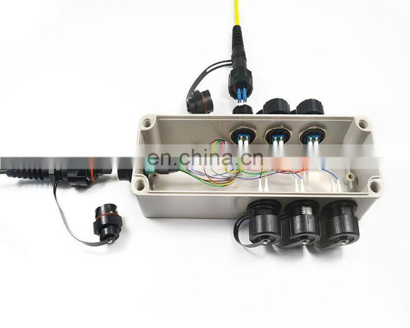 FTTA armored Waterproof Patch cord with Multi Port (MTP/MPO/LC/SC) ODVA Terminal junction box
