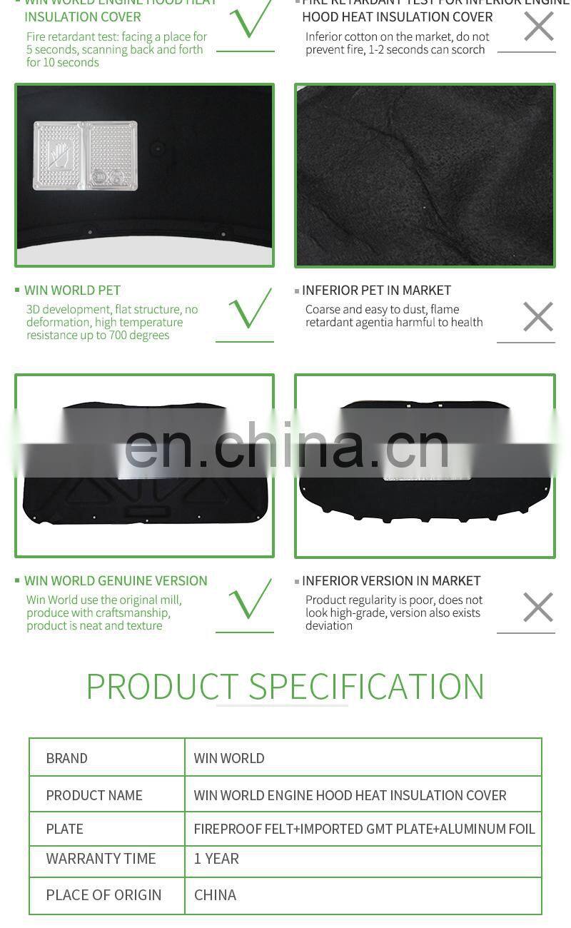 engine hood cover supplier for VW Golf 6  2010-2015 engine insulation hood bonnet