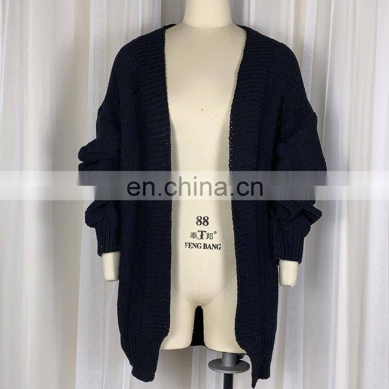 Wholesale custom new cardigan sweater cardigan warm seahorse jacket loose casual long sleeve jacket