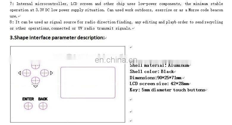 Morse Code Trainer Shortwave Radio Telegraph CW Key Learning Radio + Power Supply + Adapter