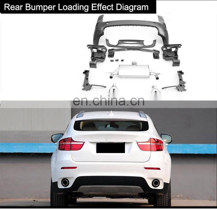 Runde For Bmw X6 M Style Car Bumpers Body Kit M Sport Type PP Material Body Kit
