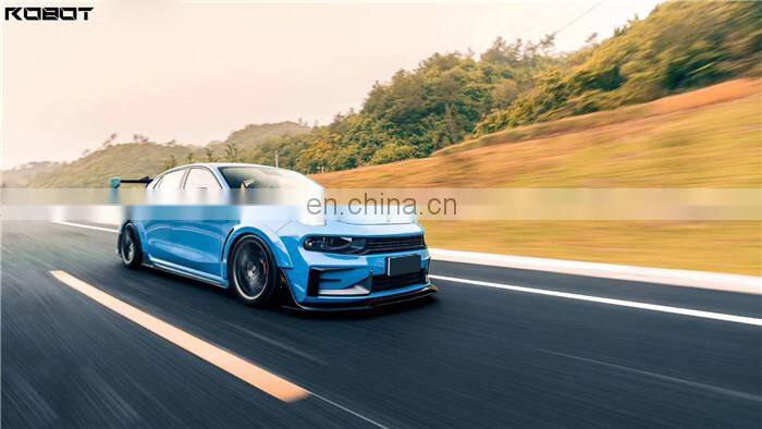 Runde For Lynk & Co 03 Upgrade Robot Style Newest Body Kit Front Lip Rear Diffuser Spoiler Side Skirts Wide Wheel Eyebrows