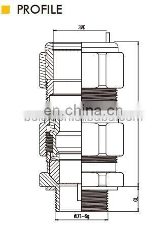 Cable glands for laying armored cable with double seal