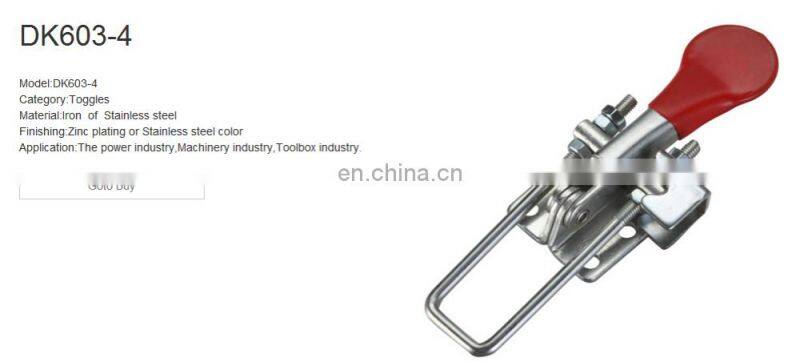DK603-4 Zinc Coated Steel / SS Toggle (Hasp) With Plastic Cover Handle
