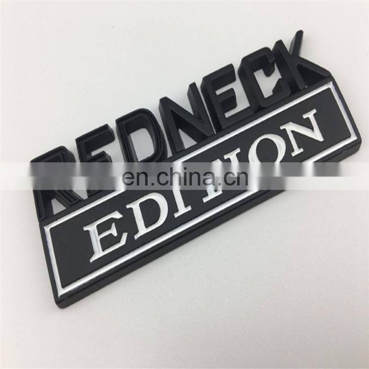 Zinc Alloy Metal 3D Red Black Custom Car Sticker Metal Chrome Car Emblem