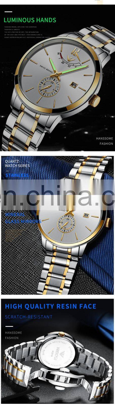 NIBOSI Relogio Masculino Relojes 2020 Gold Watch Mens Watches Top Brand Luxury Sport Quartz Watch Business Waterproof Wristwatch