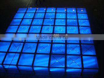 Glass with LED light, Color Toughened Glass Stair with Led Lights