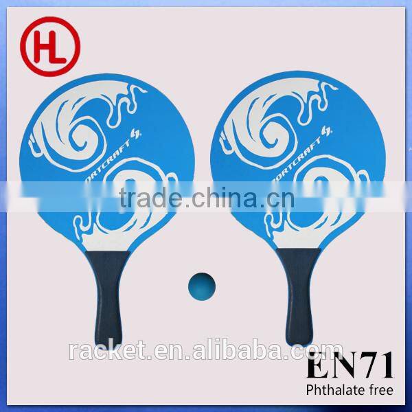 Promotional sports beach paddle colorized wood beach tennis racket/beach paddle /beach bar set