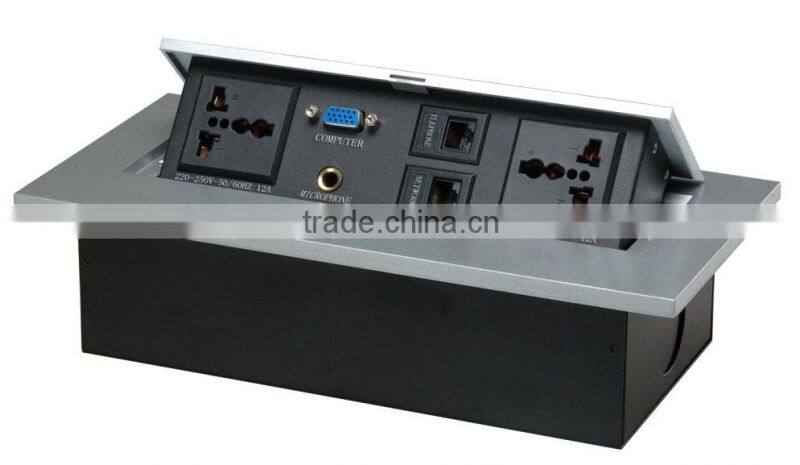 Hot Sale deskt plug desktop outlet box socket + outlet