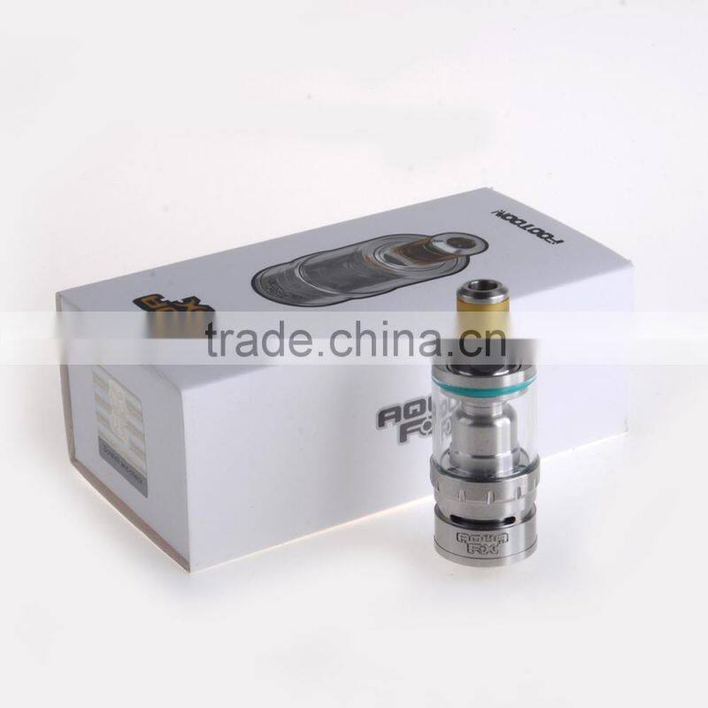 2015 newest CACUQ wholesale Footoon AQUA FX RTA with Top Filling Tank Atomizer Ceramic Coil 3ml/5ml Footoon AQUA FX RTA tank