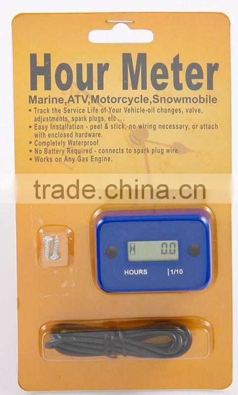 Waterproof Inductive Hour Meter for motocross snowmobile ATV motorcycle MX jet ski motorbike forklift truck marine PIT BIKE