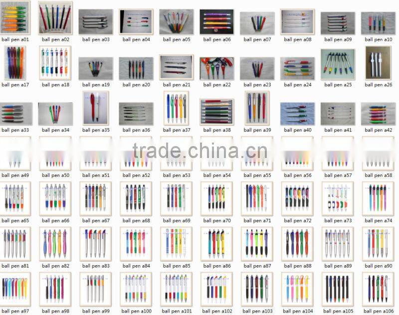 2014 New design advertising promotional plastic colorful ball pen