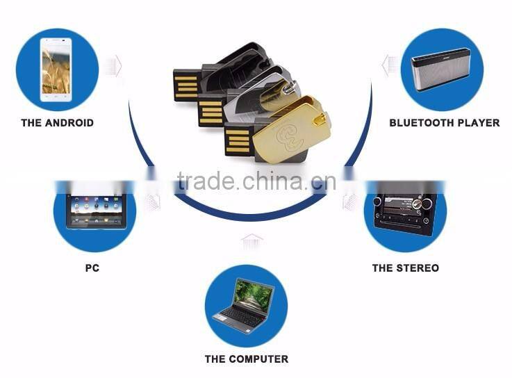 2015 customized logo Metal mini USB flash drive
