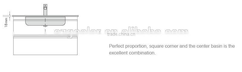 Made in China elegant white rectangular ceramic wash basin