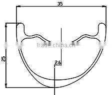 Velosa chinese 29er carbon asymmetric AM mtb rims width 35 mm offset rim