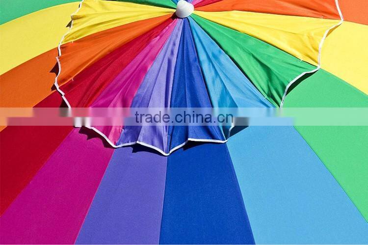 Folding Round Sun Umbrella Shelter Tent Outdoor Beach Rainbow Umbrella