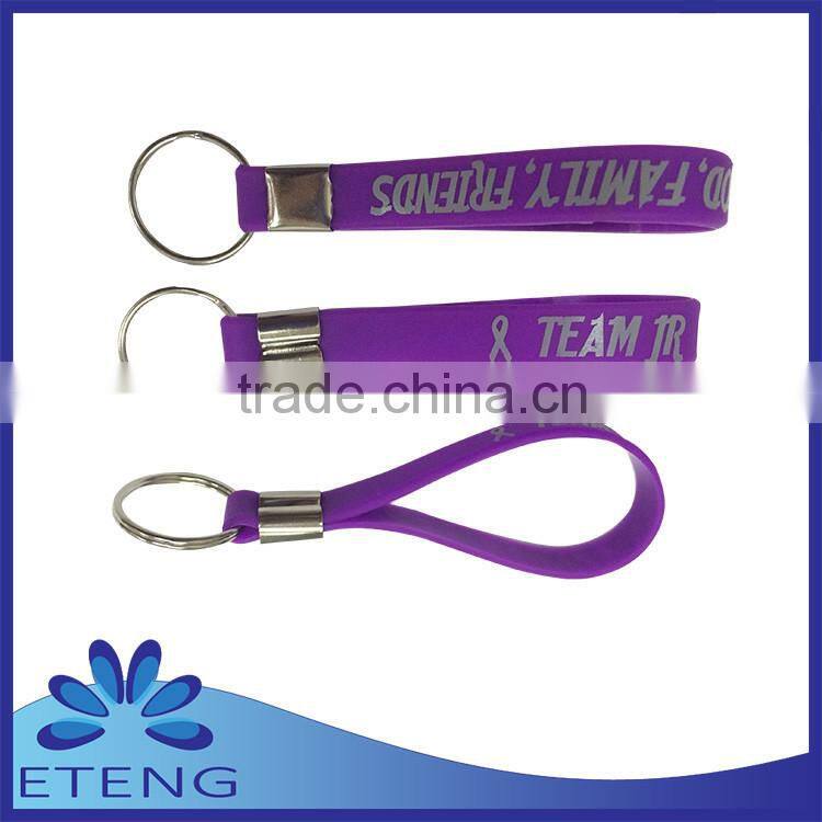 High quality custom printed silicone key chain for sale