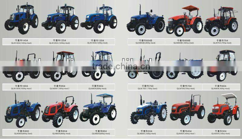 Economical and Practical QLN 704 70hp 4wd modern new chinese qianli tractor rear bucket