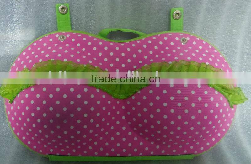 Pink cute polka dot EVA bra case