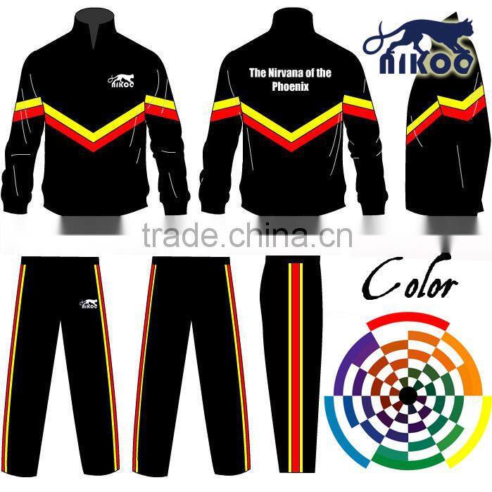 NIKOO latest product couple black tracksuits urban running suit