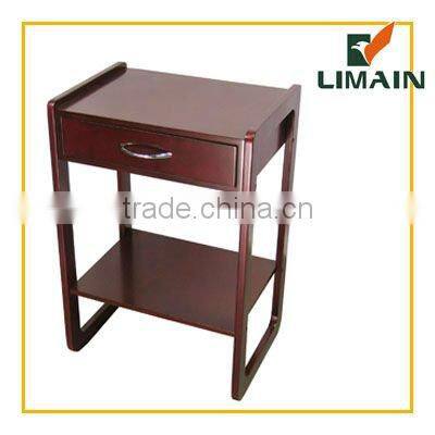 Wooden side table stainless steel