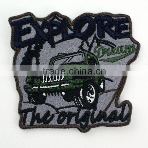 Fashion car logo embroidered patches for kids