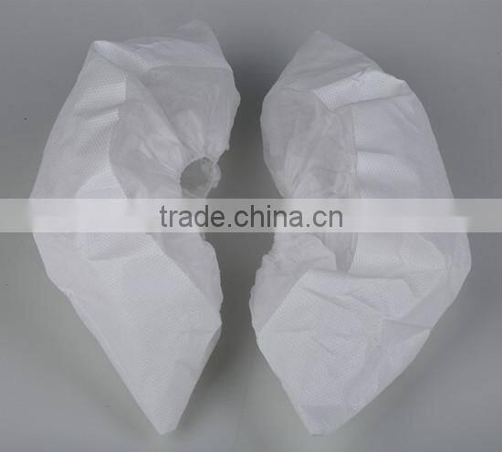Dispsoable waterproof coated CPE+PP shoe cover for medical and daily use