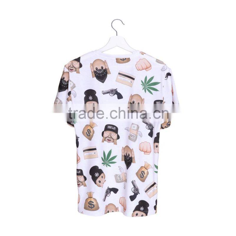 OEM Brand New 3D Print Emoji Gun Latest Women T shirt