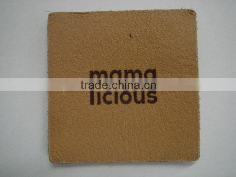 hot sale embossed leather patch tag label