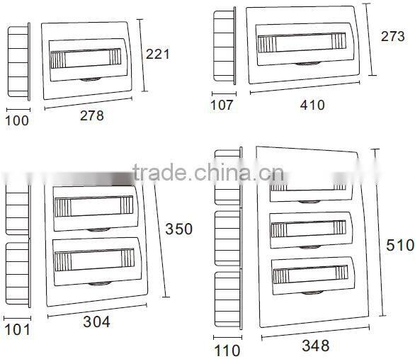 Electrical Distribution Box with Recessed-mounted Installation
