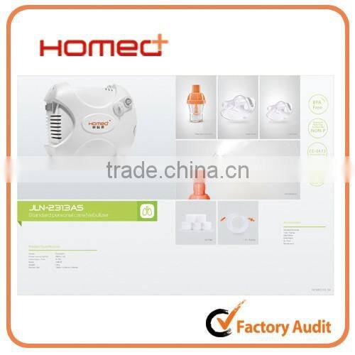 Quiet portable compressor nebulizer with mask and tube