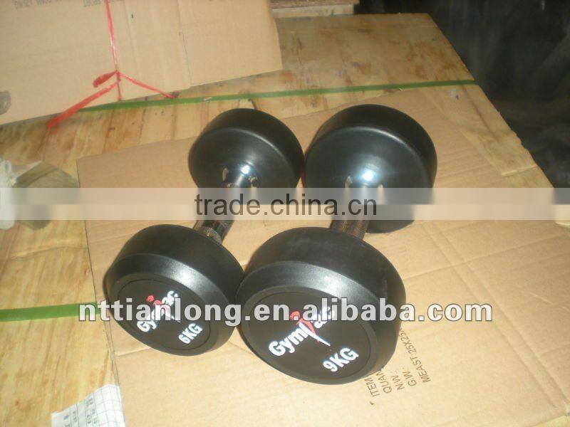 high quality rubber hex dumbbells