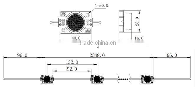Side-lit module for slim light box 45*15 degree Side light led sign module led module 1.5w for light box advertising light