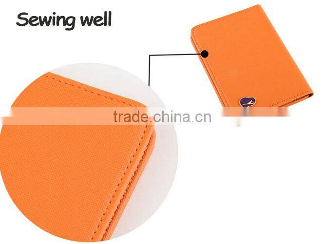 Wholesale short business model bifold travelus passport cover Prevent demagnetization with card holder