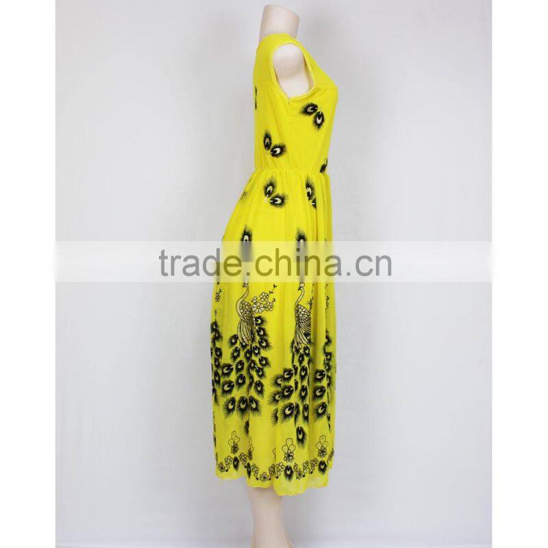 new patterns woman simple fashion flower dress model ladies casual dress