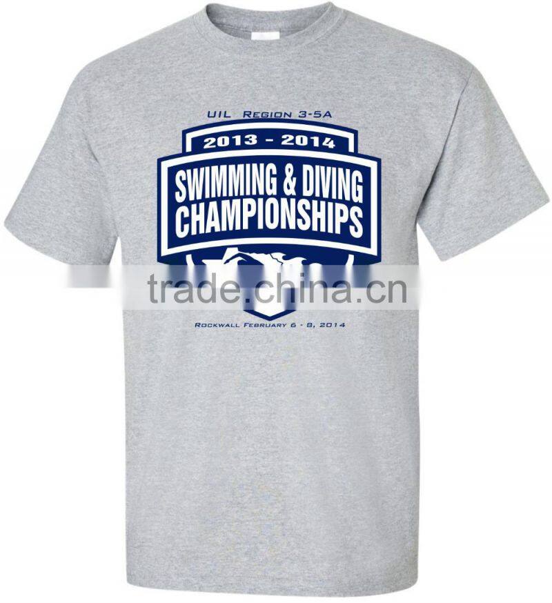 Custom T shirt with silk screen print and combed soft cotton