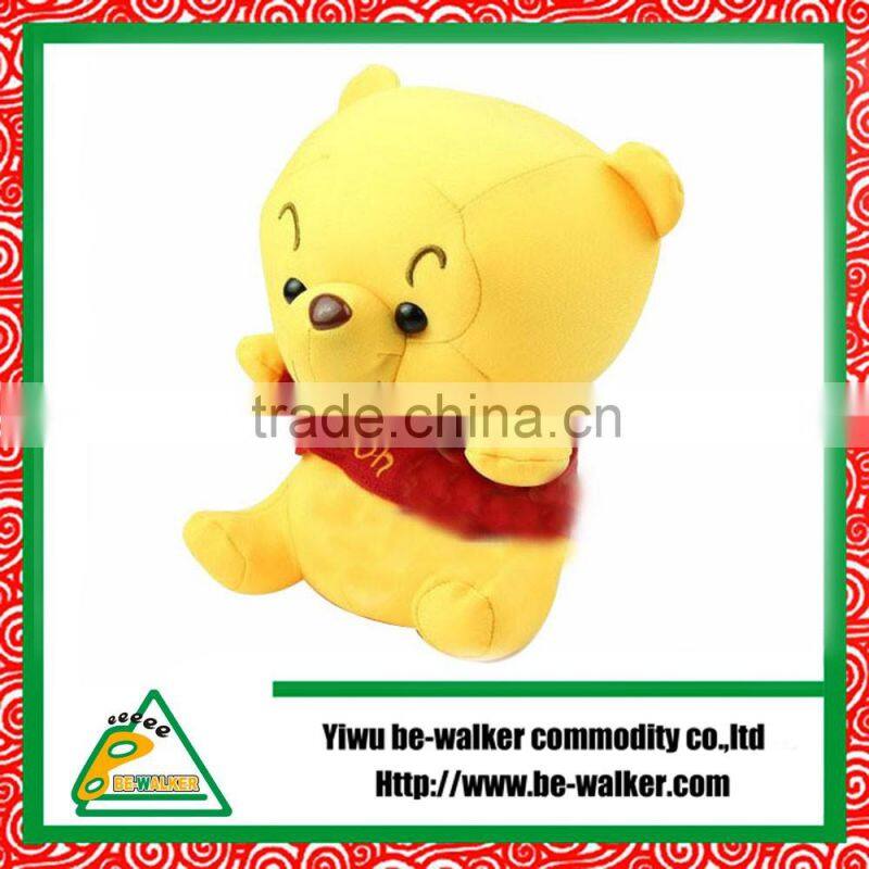 Bear Shape Toy And Embroidery Printing Toy With Beads