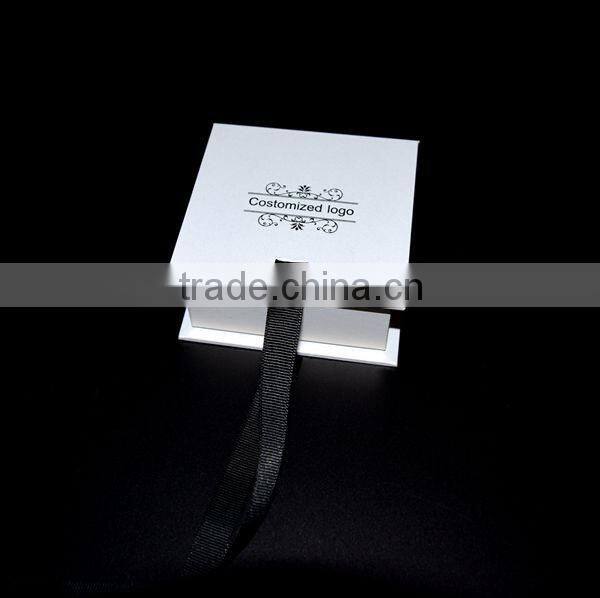 Luxury custom high gloss white paper cardboard box packaging for candle