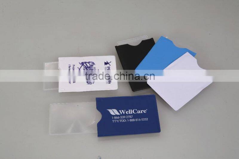 Card Magnifier with PVC Pouch/pocket magnifier / Flat Fresnel Lens