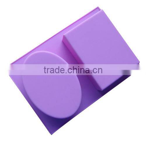 hot selling high quality 2 cavites silicone handmade soap mold