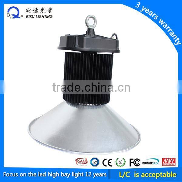 Bridgelux cob led chip Meanwell Driver 200W led highbay lamp light