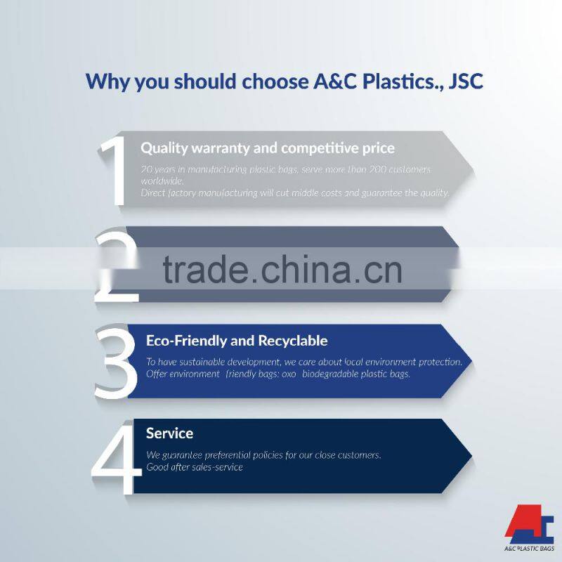 Clear Transparent Flat Plastic Bag Flat Bag with Bar code Customized