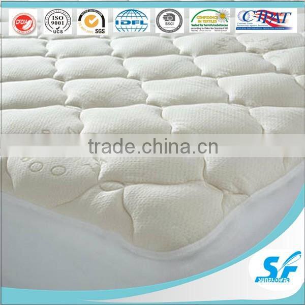 Extra Plush Bamboo Fitted Mattress Topper / Pad - Made in China - Queen