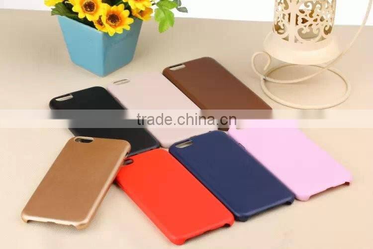 Solid Color PU Mobile Phone Back Case For iPhone 6s Plus