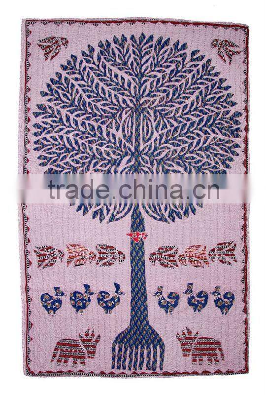 Handmade embroidered tree Wall Hangings tapestry